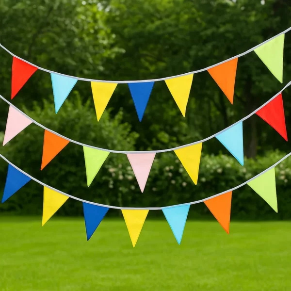 Fanions décoratifs tissu pour fête extérieure – Image 4