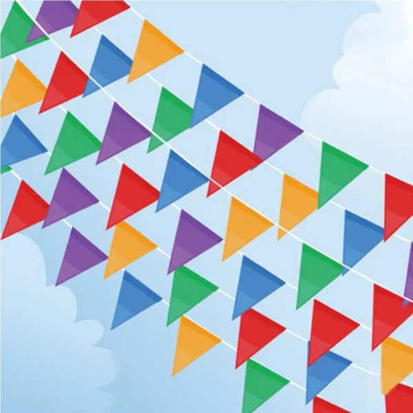 Fanions décoratifs tissu pour fête extérieure – Image 2