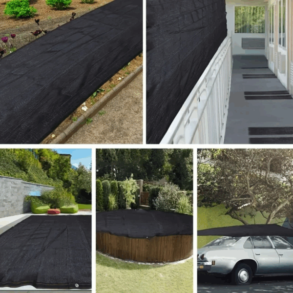 Filet ombrage jardin rectangulaire œillets – Protection solaire efficace pour terrasse, balcon ou potager – Résistant UV et intempéries – Image 5