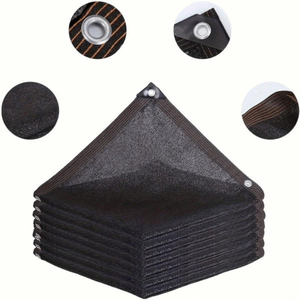 Filet ombrage jardin rectangulaire œillets – Protection solaire efficace pour terrasse, balcon ou potager – Résistant UV et intempéries – Image 2