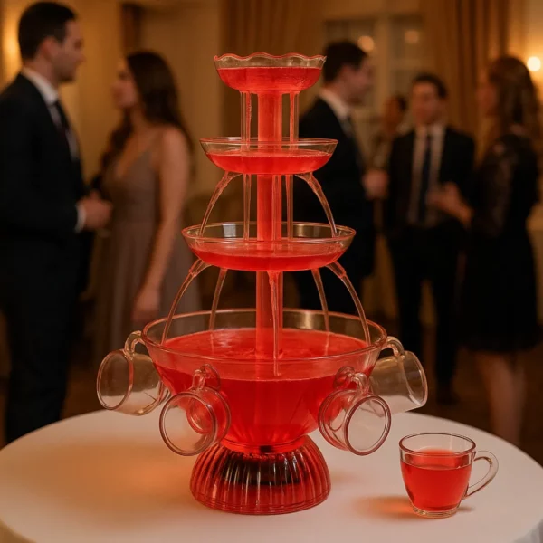Fontaine à jus verre pour mariage jardin – Image 2