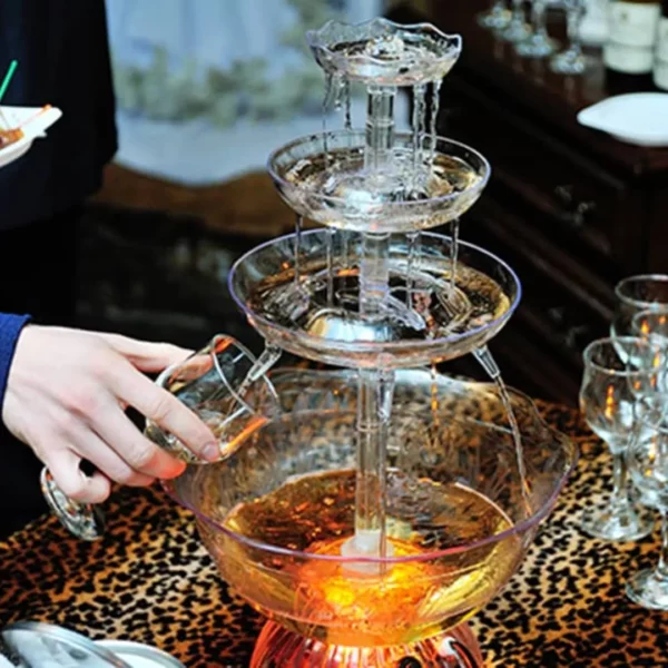 Fontaine à jus verre pour mariage jardin – Image 3