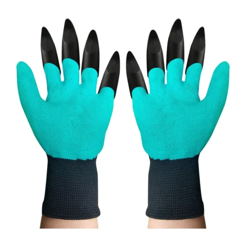 Gant de jardinage avec griffes intégrées plastique – Creusez, plantez et désherbez sans outils – Gain de temps et confort