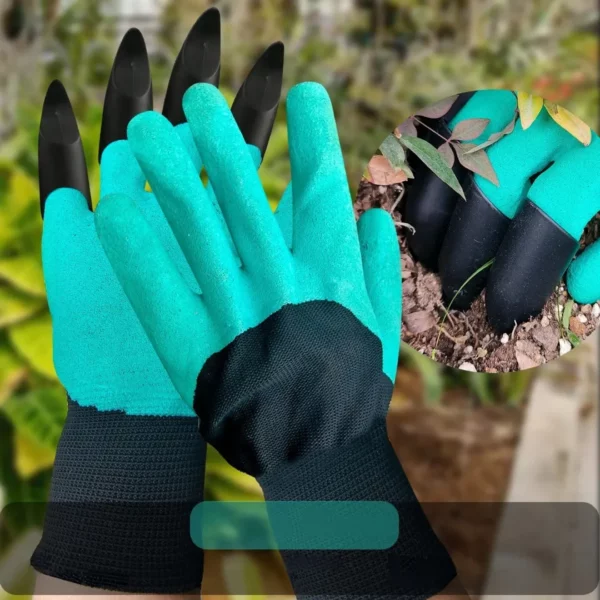 Gant de jardinage avec griffes intégrées plastique – Creusez, plantez et désherbez sans outils – Gain de temps et confort – Image 3