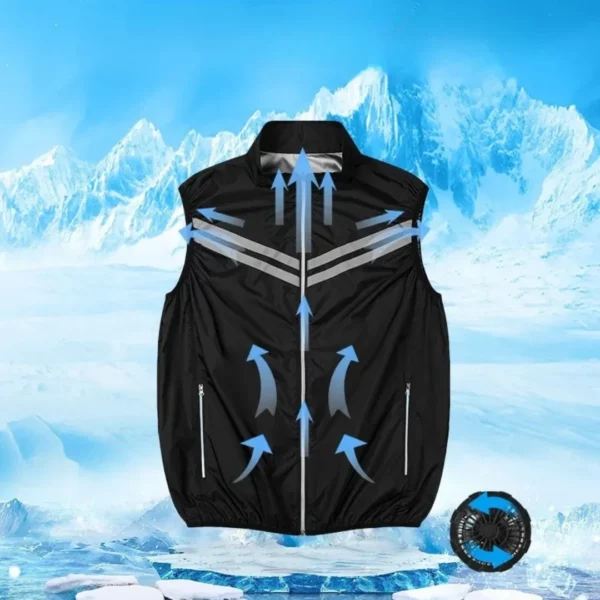 Gilet de refroidissement ventilé – Restez au frais l'été, idéal canicule, travail en extérieur ou sport intense