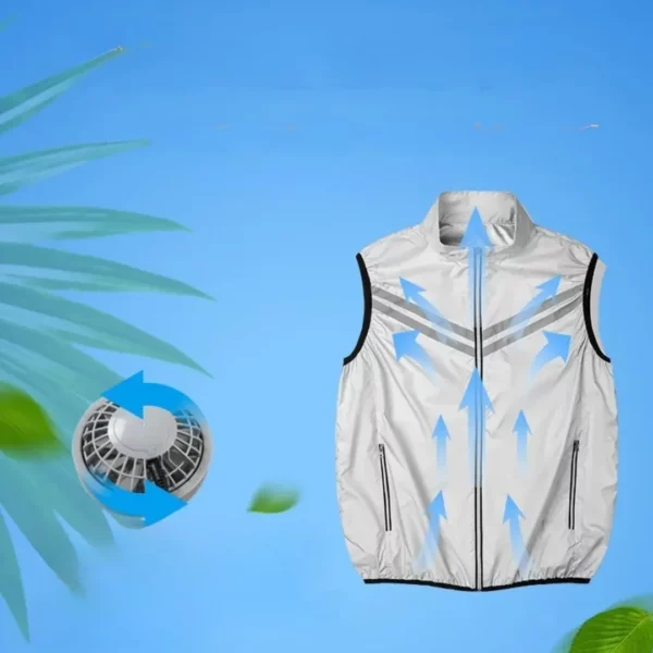 Gilet de refroidissement ventilé – Restez au frais l'été, idéal canicule, travail en extérieur ou sport intense – Image 2