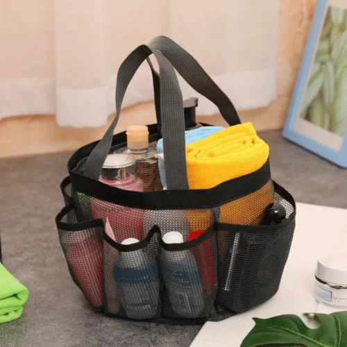 Grand sac fourre-tout de plage en maille – Ultra léger, grande capacité – Idéal pour serviettes, jouets et pique-niques