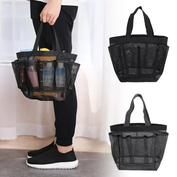 Grand sac fourre-tout de plage en maille – Ultra léger, grande capacité – Idéal pour serviettes, jouets et pique-niques – Image 4