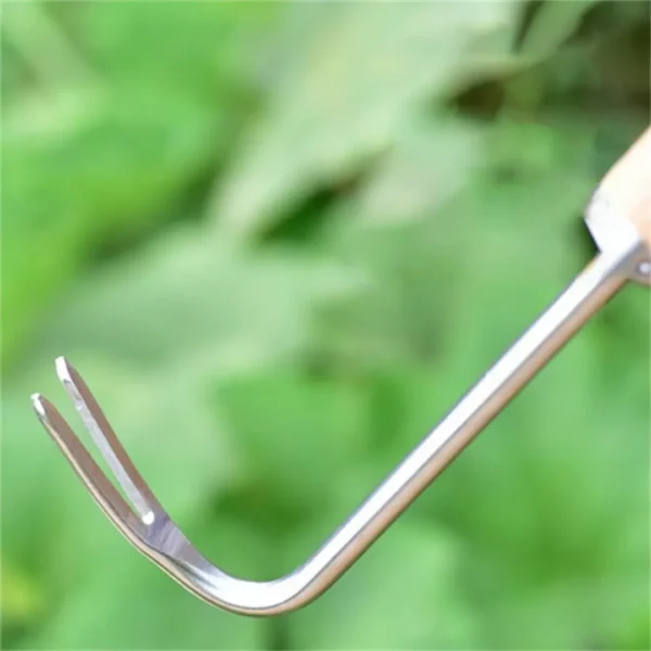 Griffe de désherbage à main acier inox – Outil jardinage précis et durable pour désherber sans effort – Image 4