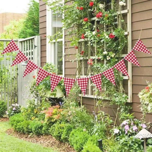 Guirlande fanions tissu réutilisable extérieur – Image 3