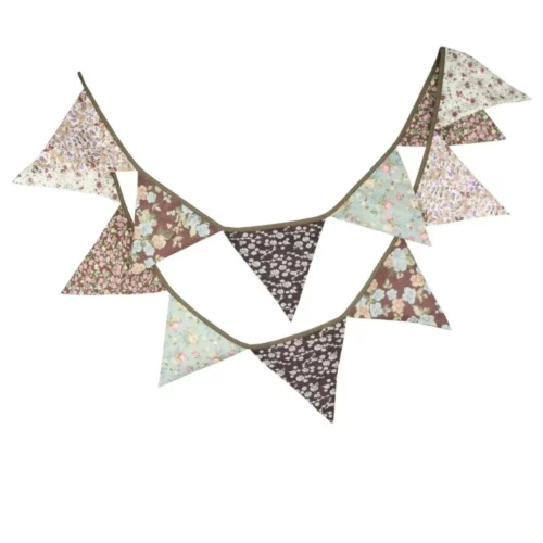 Guirlande fanions tissu réutilisable extérieur