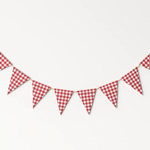 Guirlande fanions tissu réutilisable extérieur
