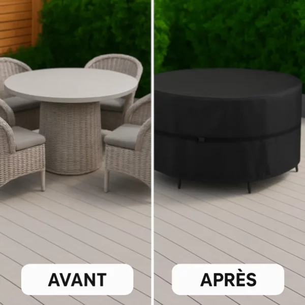 Housse de protection mobilier jardin imperméable – Protège durablement contre pluie, neige et UV – Extérieur propre et sec – Image 2