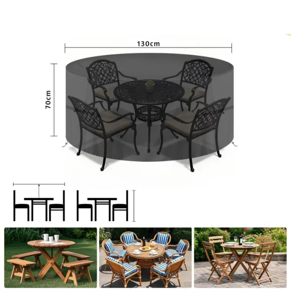 Housse de protection mobilier jardin imperméable – Protège durablement contre pluie, neige et UV – Extérieur propre et sec – Image 5