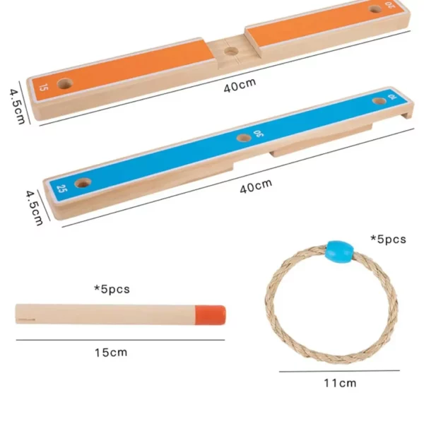 Jeu de lancer anneaux bois jardin – Image 6