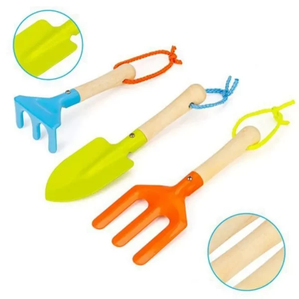 Kit enfant outils jardin avec sac toile – Apprenez à jardiner en s’amusant – Cadeau créatif et éducatif dès 3 ans – Image 4