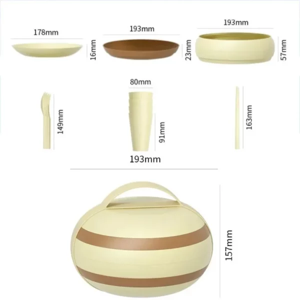 Kit pique-nique complet avec vaisselle réutilisable – Image 6