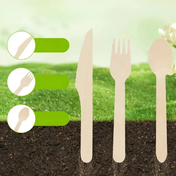 Kit vaisselle compostable pour pique-nique extérieur – Image 3