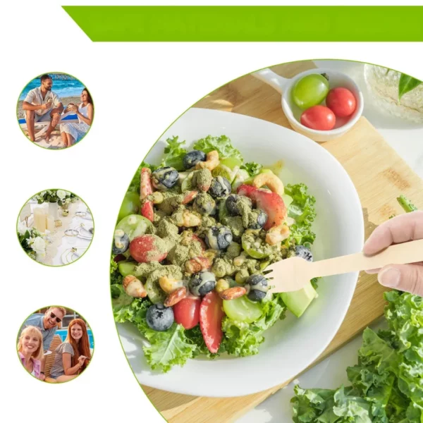 Kit vaisselle compostable pour pique-nique extérieur – Image 4
