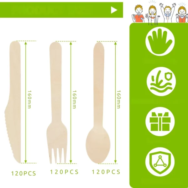 Kit vaisselle compostable pour pique-nique extérieur – Image 6
