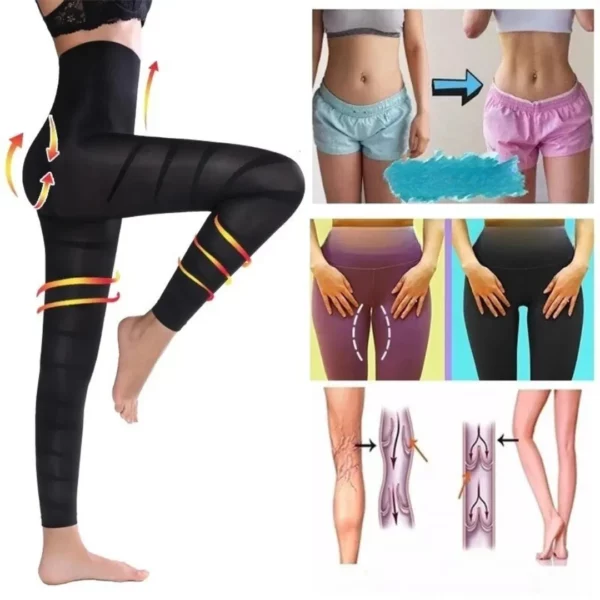 Legging gainant ventre cuisses et fesses – Silhouette affinée instantanément, effet sculptant & push-up ultra confort – Image 4