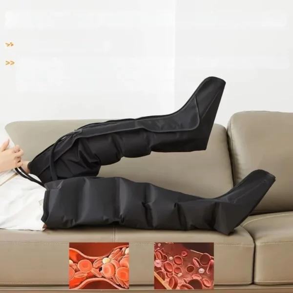 Masseur de jambes à pression d'air avec télécommande – Image 4
