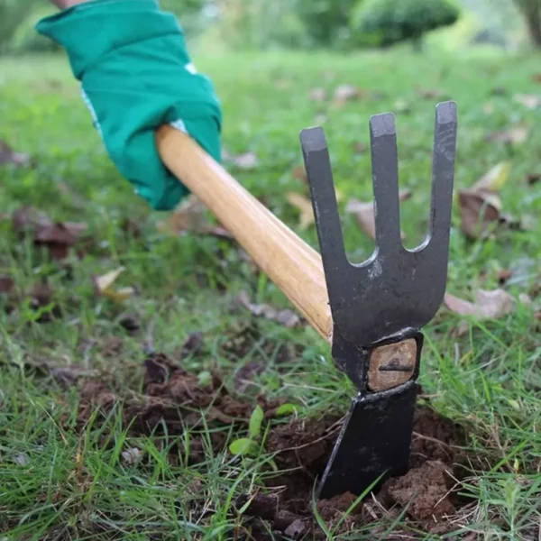 Mini serfouette acier pour entretien pot – Outil de jardinage précis pour désherber et aérer facilement vos plantes en pot – Image 2