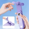 Mini ventilateur de poche 3 en 1 – Refroidissement instantané nomade – USB rechargeable, miroir & lumière intégrés