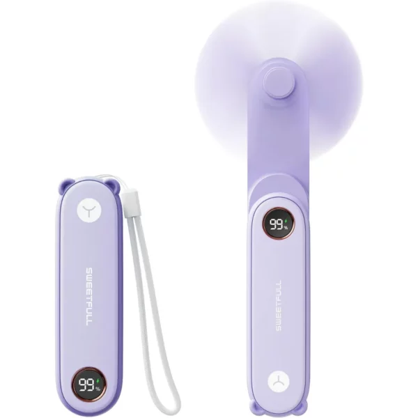 Mini ventilateur de poche 3 en 1 – Refroidissement instantané nomade – USB rechargeable, miroir & lumière intégrés – Image 7