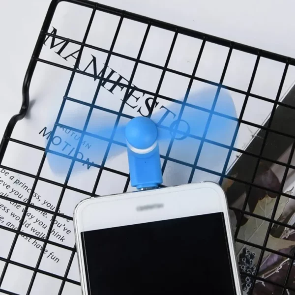 Mini ventilateur pour téléphone portable – Rafraîchissement instantané partout, idéal été et voyages – Image 3