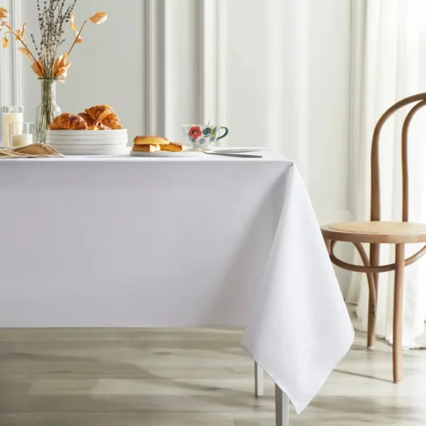 Nappe imperméable blanche pour table pliante – Image 3
