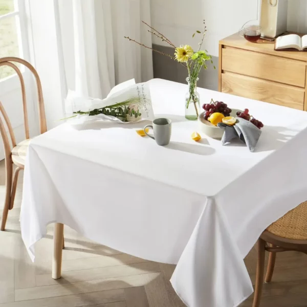 Nappe imperméable blanche pour table pliante – Image 2