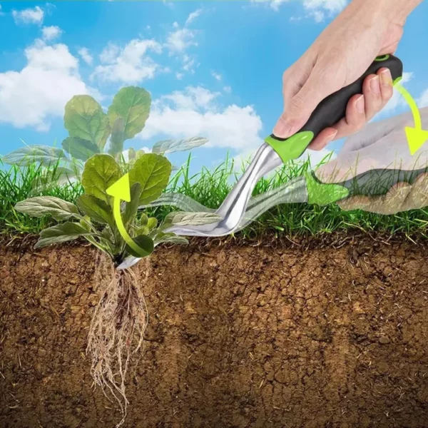 Outil désherbeur manuel à tête fine – Enlève les mauvaises herbes sans effort, précis et ergonomique pour jardin impeccable – Image 5