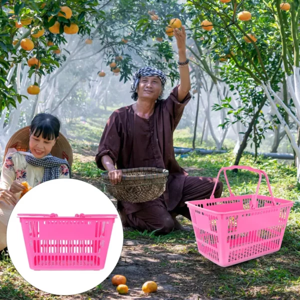 Panier de récolte jardin en plastique ajouré – léger, résistant et pratique pour fruits et légumes frais – Image 3