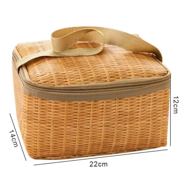 Panier pique nique en osier isotherme – Élégant et pratique pour repas frais en extérieur – Image 6