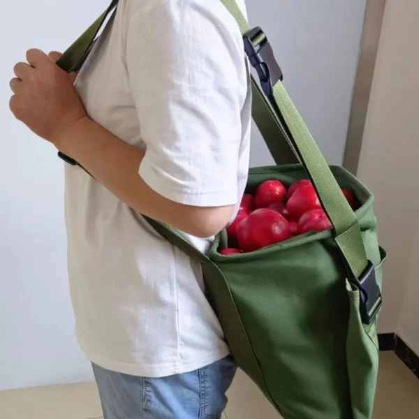 Panier récolte légumes pliable en tissu – léger, lavable et compact pour jardinage facile et sans effort – Image 2