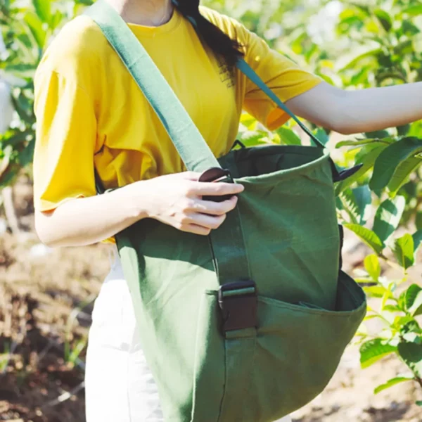 Panier récolte légumes pliable en tissu – léger, lavable et compact pour jardinage facile et sans effort – Image 3