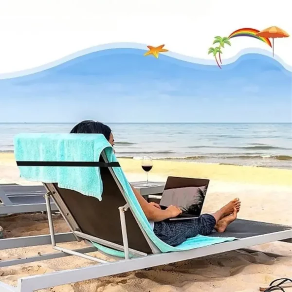 Pinces à serviettes de plage en caoutchouc – Anti-vent, maintien parfait sur transat ou sable – Image 3