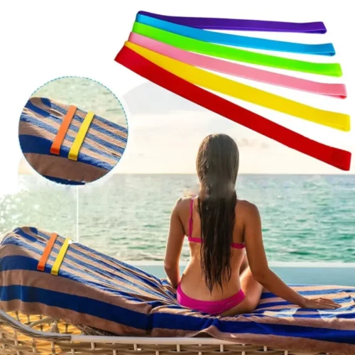 Pinces à serviettes de plage en caoutchouc – Anti-vent, maintien parfait sur transat ou sable