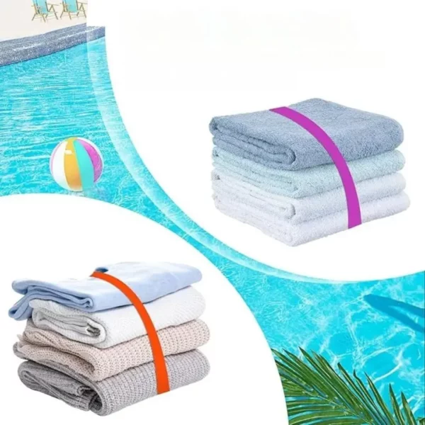 Pinces à serviettes de plage en caoutchouc – Anti-vent, maintien parfait sur transat ou sable – Image 4