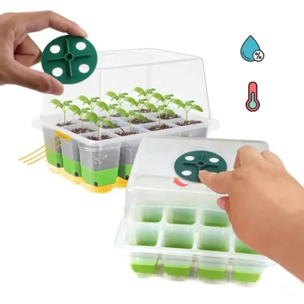 Plateau semis alvéolé avec couvercle transparent – Germination rapide et protégée – Idéal jardinage facile et réussi – Image 6
