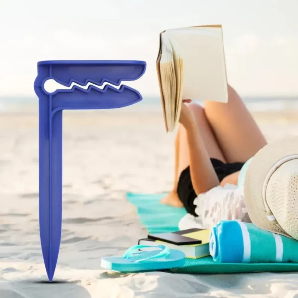 Porte serviette à planter dans le sable – Pratique pour la plage, garde vos affaires au sec et sans sable – Image 2