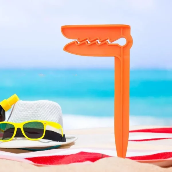 Porte serviette à planter dans le sable – Pratique pour la plage, garde vos affaires au sec et sans sable – Image 3