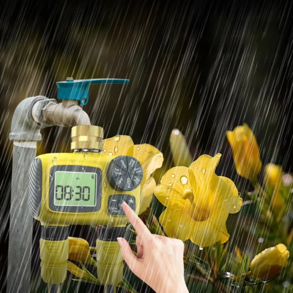 Programmateur d’arrosage digital à pile – Économisez l'eau et gagnez du temps – Jardinage facile sans effort – Image 2