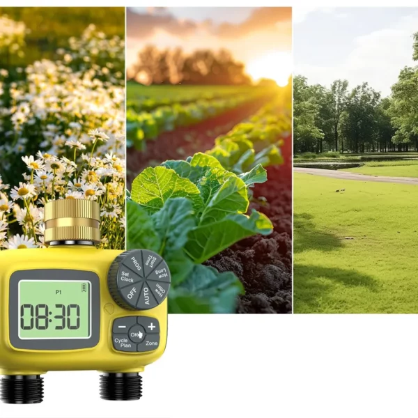 Programmateur d’arrosage digital à pile – Économisez l'eau et gagnez du temps – Jardinage facile sans effort – Image 3