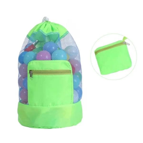 Sac en maille pour rangement de jouets de plage – Séchage rapide et sable filtré, idéal vacances enfants – Image 5