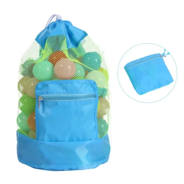 Sac en maille pour rangement de jouets de plage – Séchage rapide et sable filtré, idéal vacances enfants – Image 7