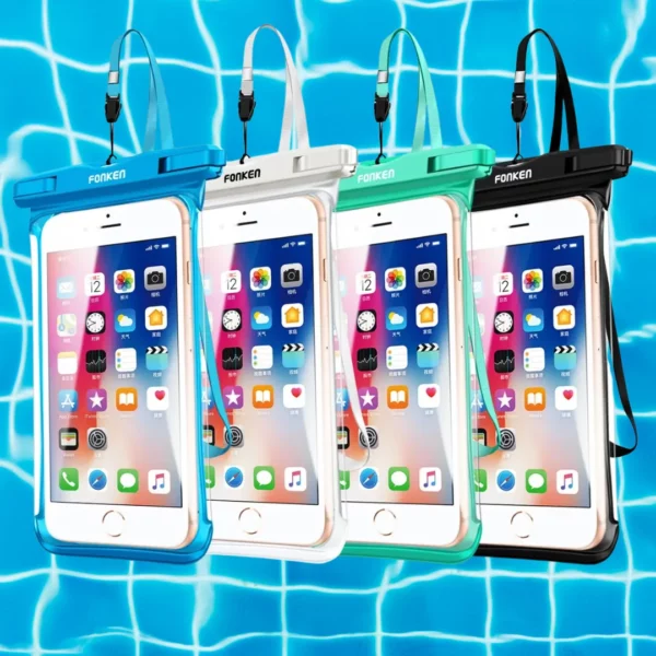 Sac étanche téléphone pour la plage – Protège de l'eau et du sable – Utilisable écran tactile – Idéal vacances et baignade – Image 2