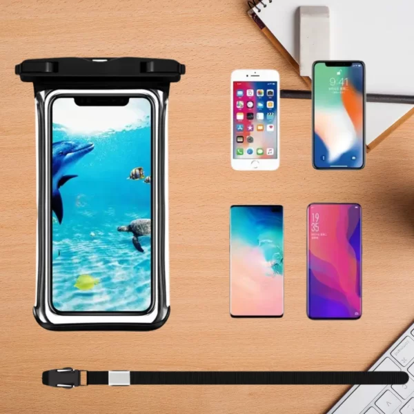 Sac étanche téléphone pour la plage – Protège de l'eau et du sable – Utilisable écran tactile – Idéal vacances et baignade – Image 3