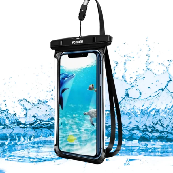 Sac étanche téléphone pour la plage – Protège de l'eau et du sable – Utilisable écran tactile – Idéal vacances et baignade – Image 7